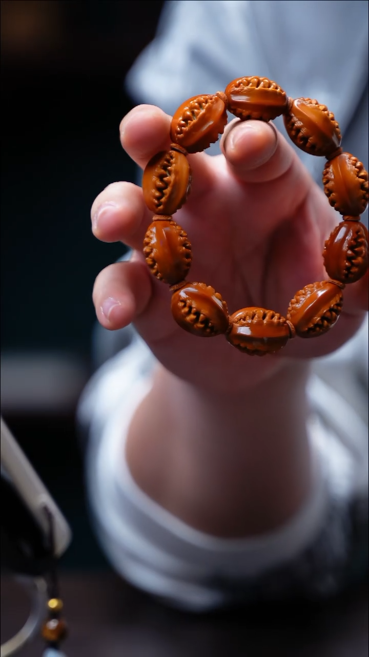 手串/手链橄榄核吞噬鲨鱼背【附单籽】