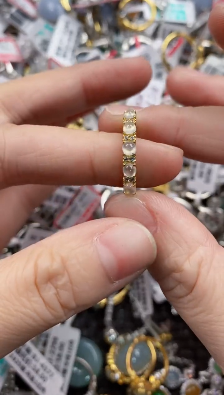 银S925镶嵌戒指翡翠16              5