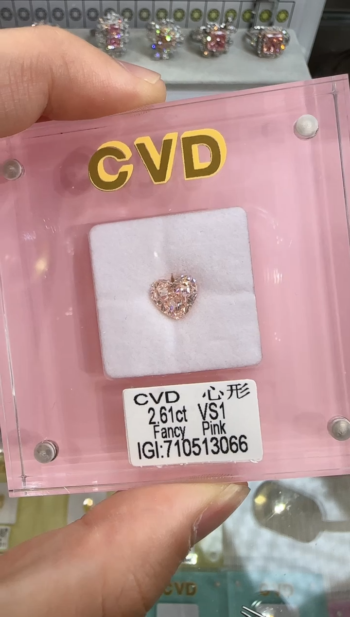 裸石实验室培育钻石心***?@ 2.61ct 先鉴赏，再定制！