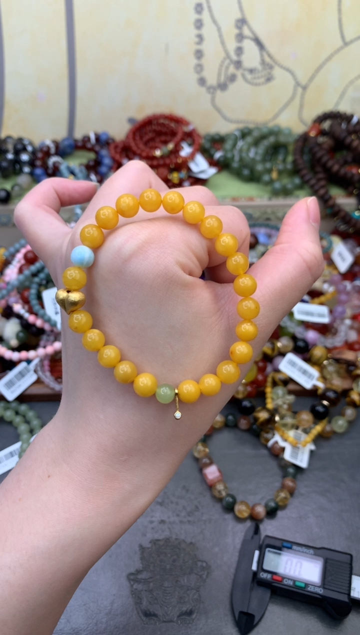 手链蜜蜡银S925镶嵌311