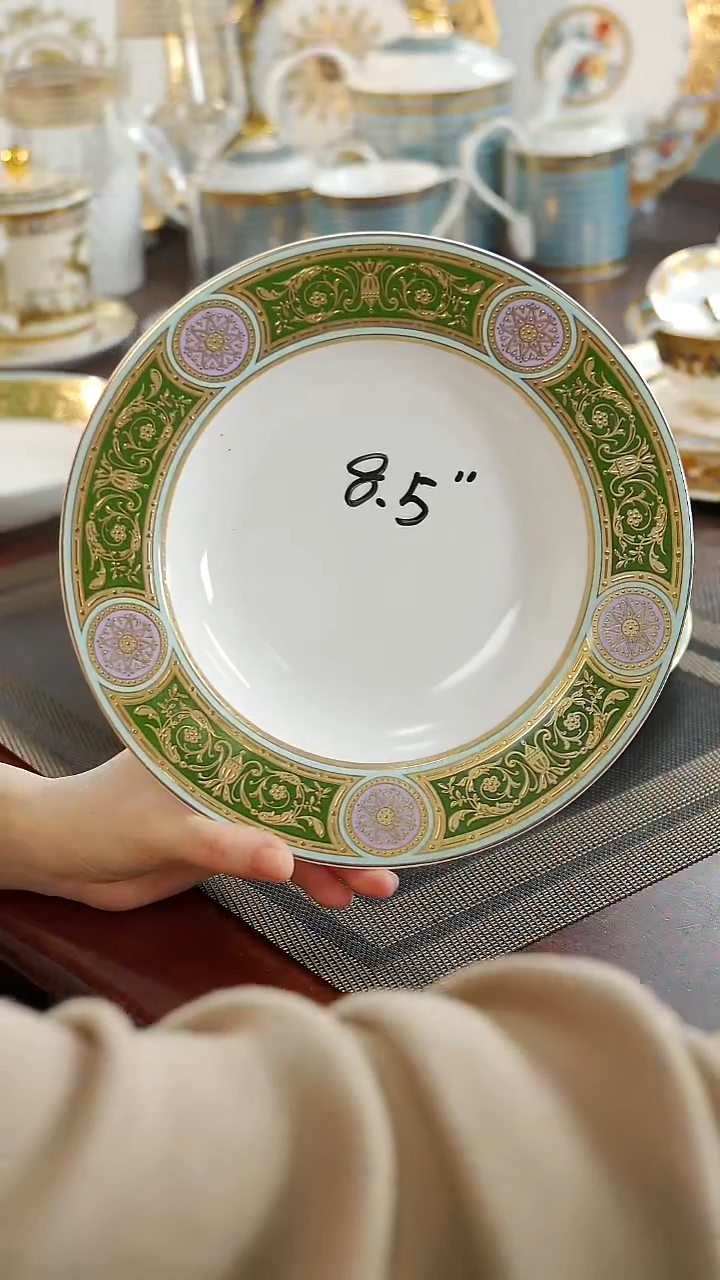 瓷片8.5英寸草帽盘1个