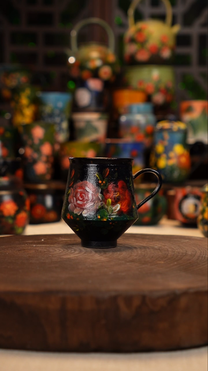 油画   釉下彩  杯子