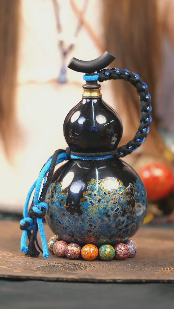 【闪购商品】WD181漆艺酒葫芦不包手串及旋转底座