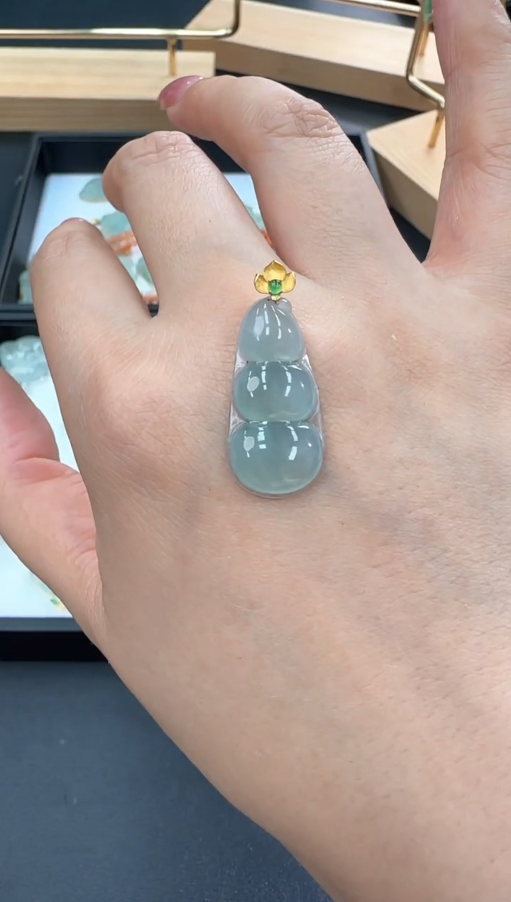 【闪购商品】翡翠颈饰18K金镶嵌250212268