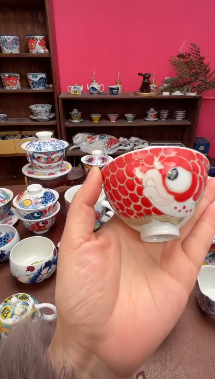 【闪购商品】昨明 （福利价格） 红鱼鸡心杯