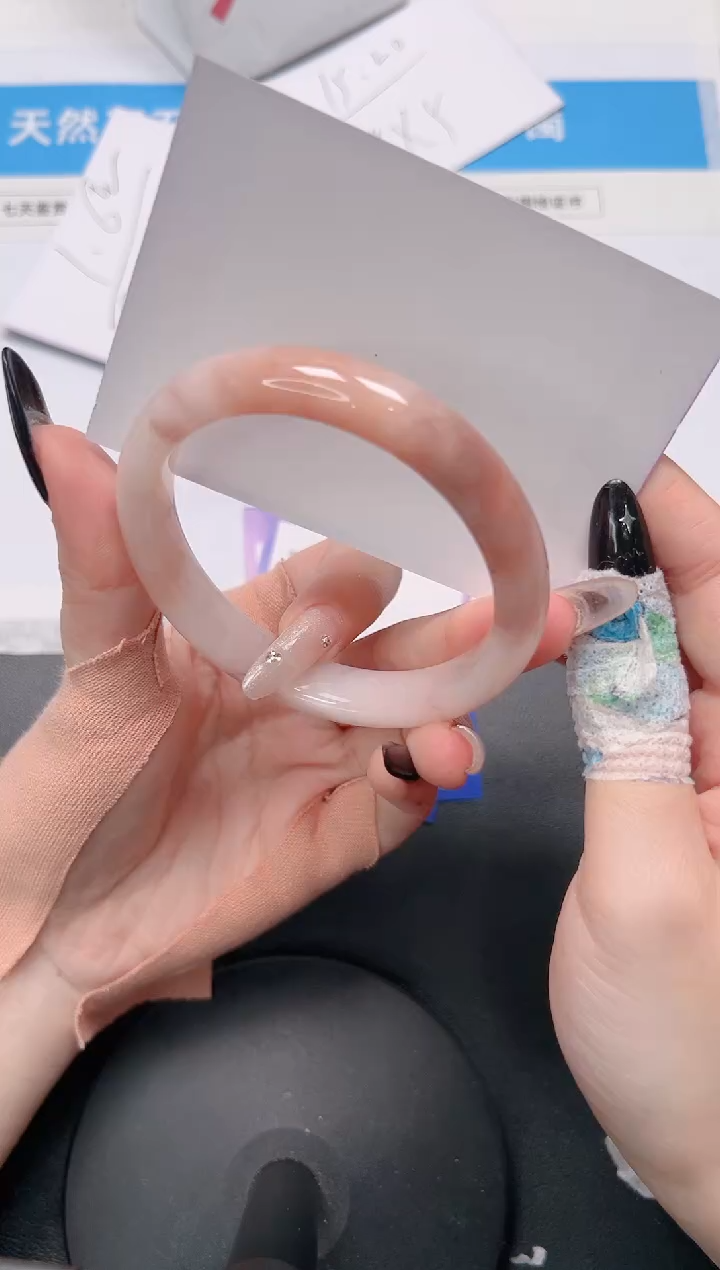 【闪购商品】石英质玉手镯未镶嵌207-桃花58