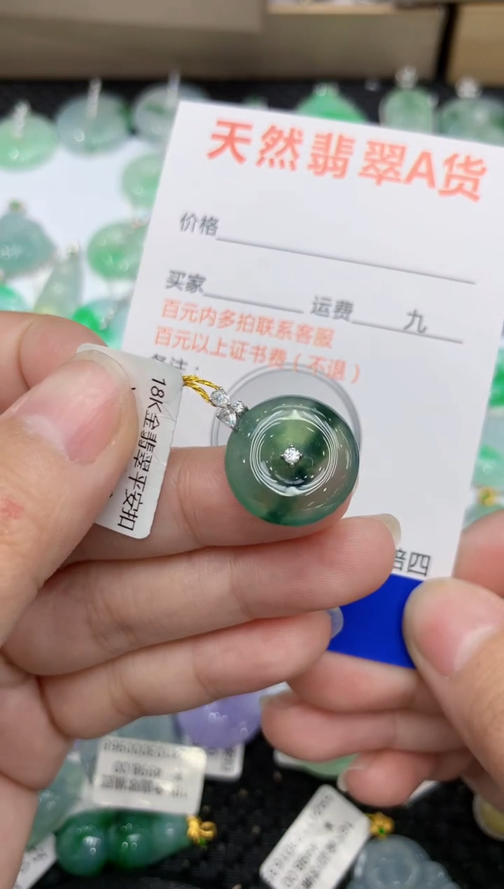 【闪购商品】翡翠颈饰18K金镶嵌111111111111