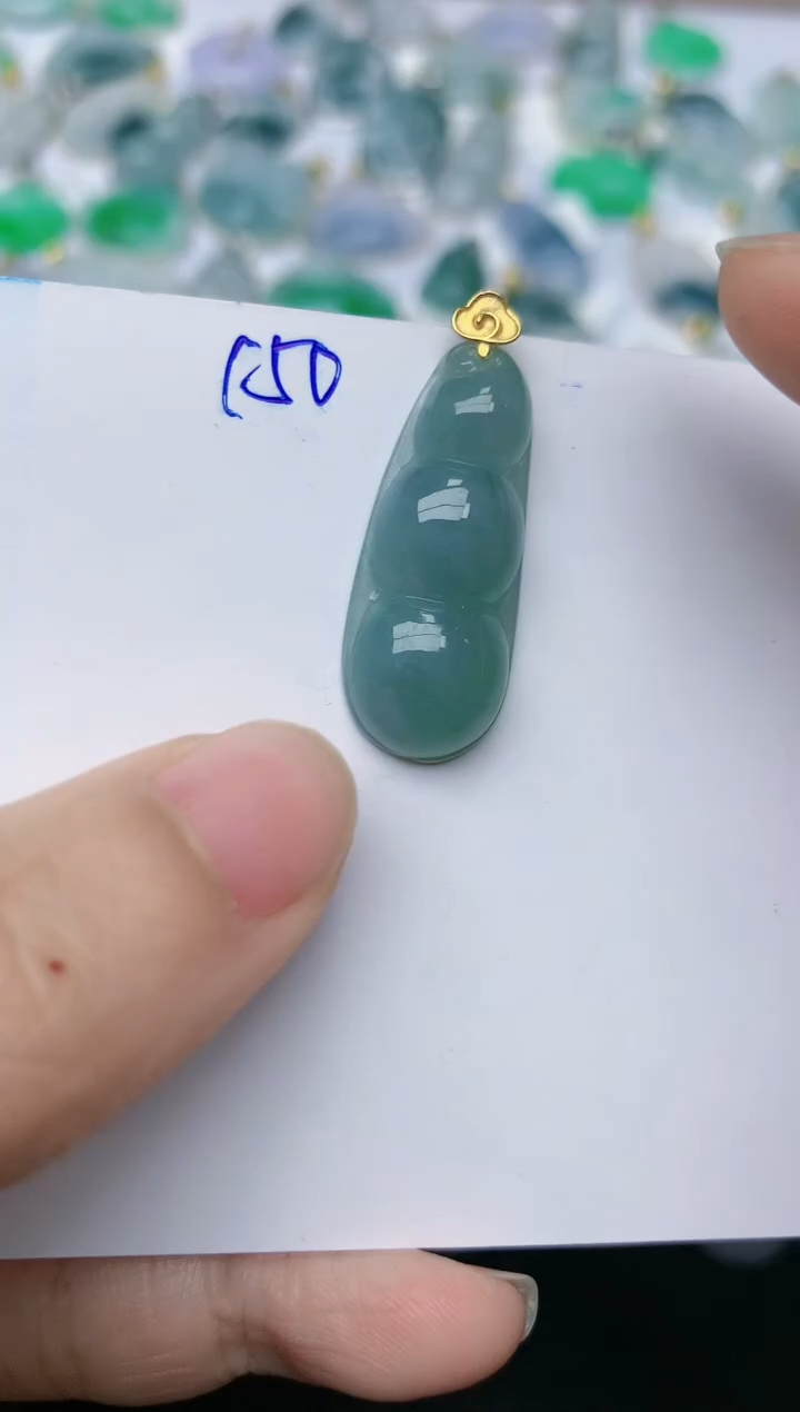 【闪购商品】翡翠颈饰18K金镶嵌天然翡翠A货    