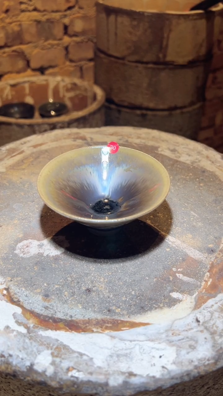 茶盏30柴烧建盏主人杯