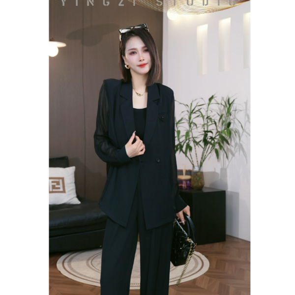 【YINGZI】夏季设计感两件套时尚设计师气质显瘦女神百搭