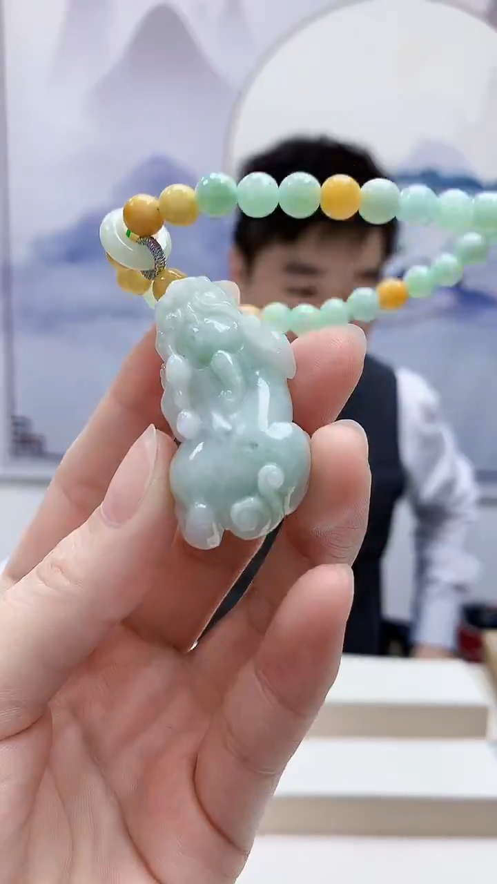 未镶嵌定制翡翠5176ry-毛货挂件27