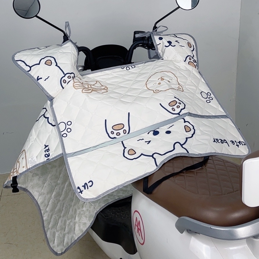 电动车挡风被夏季防紫外线骑行防晒隔热薄款电瓶摩托车加大防风罩