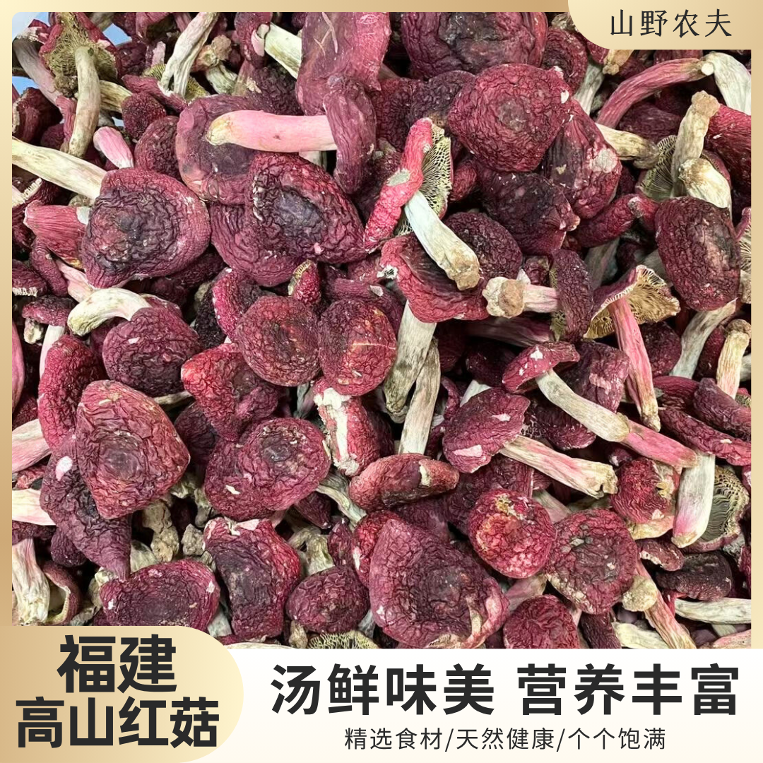 山野农夫红菇月子菇女人菇红菇新鲜干货月子煲汤鲜美中标正宗红菇