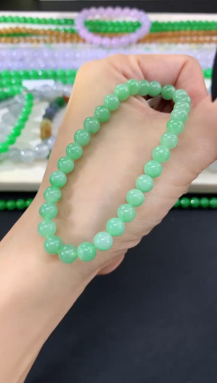 未镶嵌手串翡翠32|1380