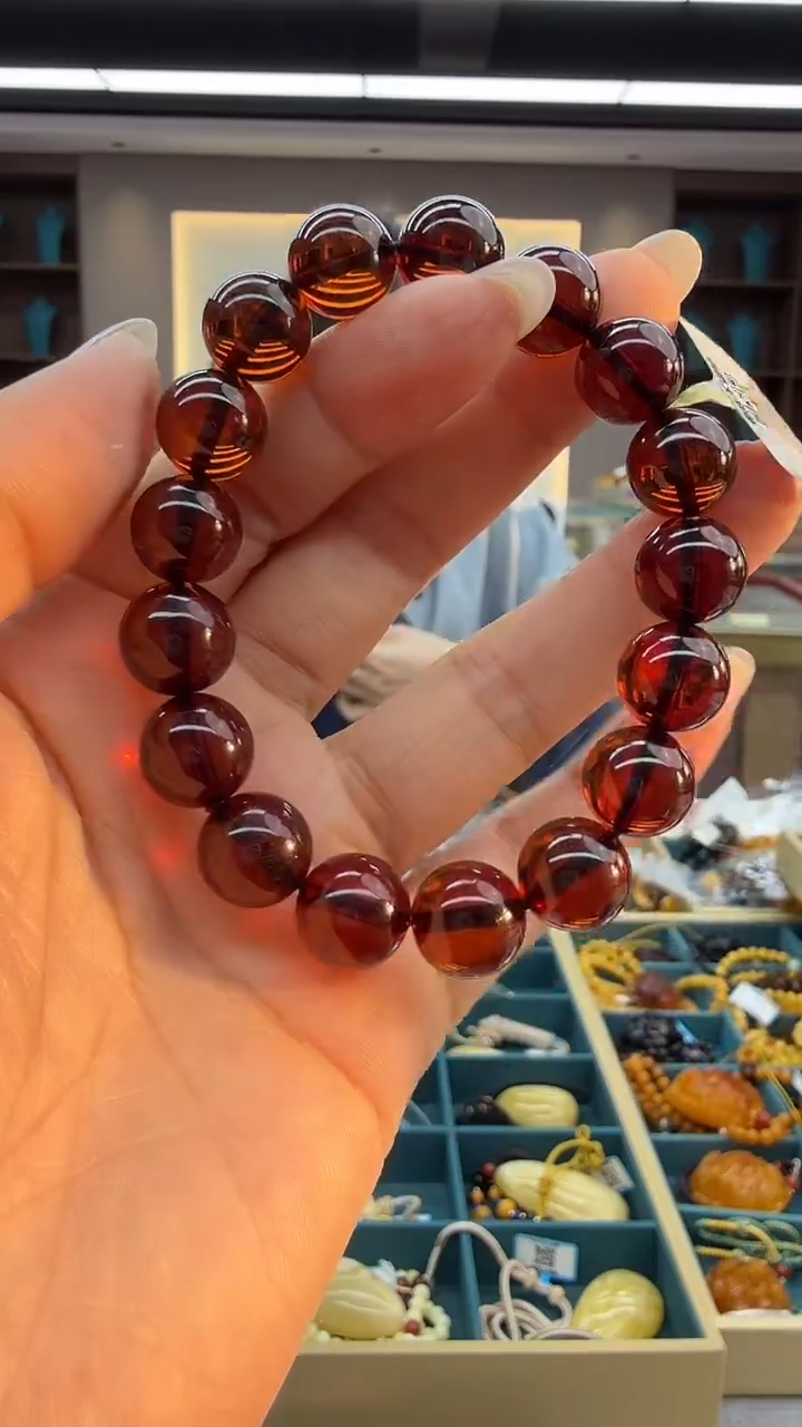 手链琥珀未镶嵌94秒拍号 假一罚三 