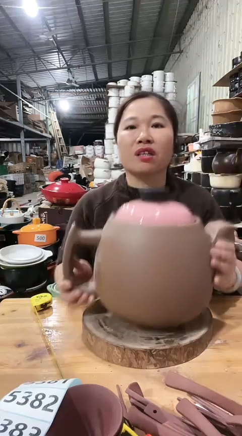 陶瑕疵6.0咖色养生壶