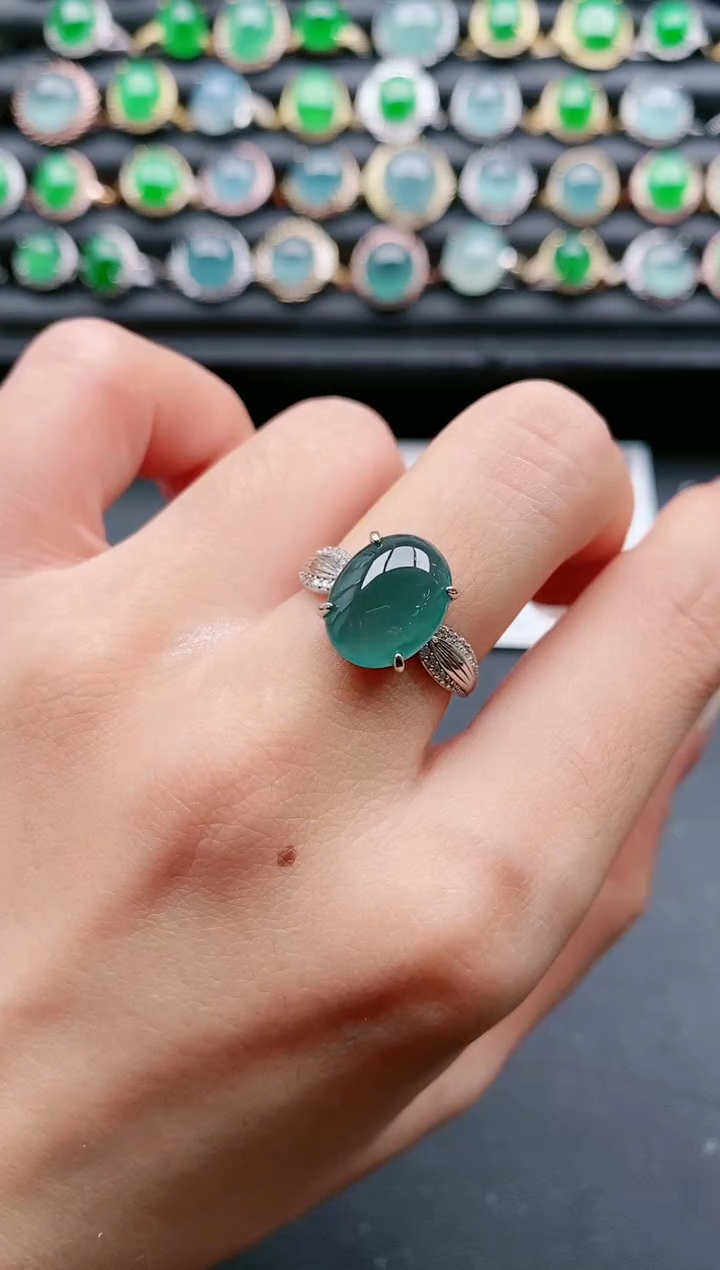 【闪购商品】翡翠戒指银S925镶嵌11111111