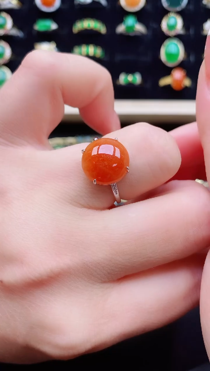 【闪购商品】翡翠戒指银S925镶嵌12121