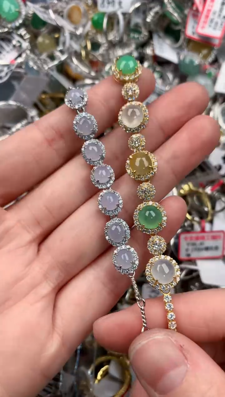 银S925镶嵌戒指翡翠222    9