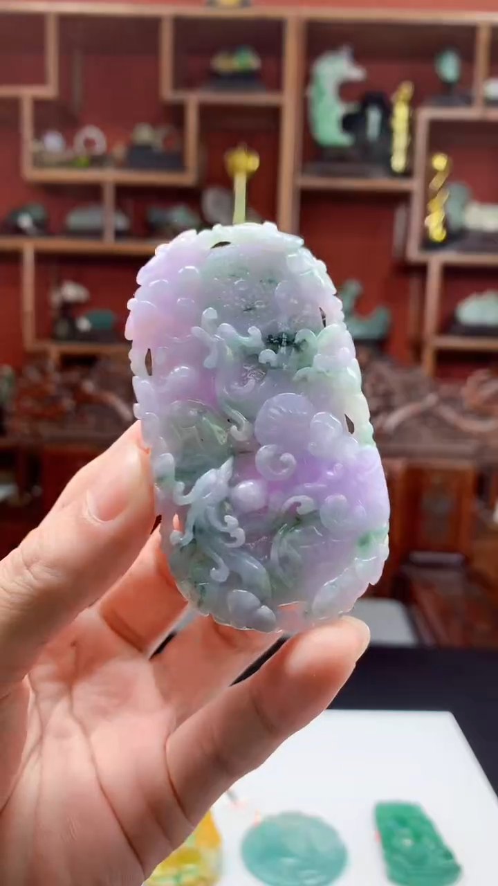 定制翡翠未镶嵌1095ry-毛货挂件19