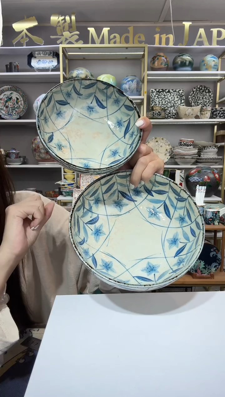 陶瓷黄泥桔梗钵17.5cm+15.5cm