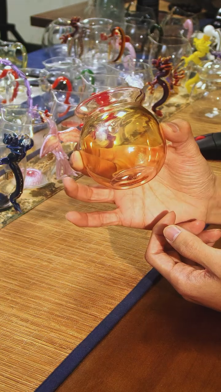 【闪购商品】彩轩粉玉公道杯晶焱金标