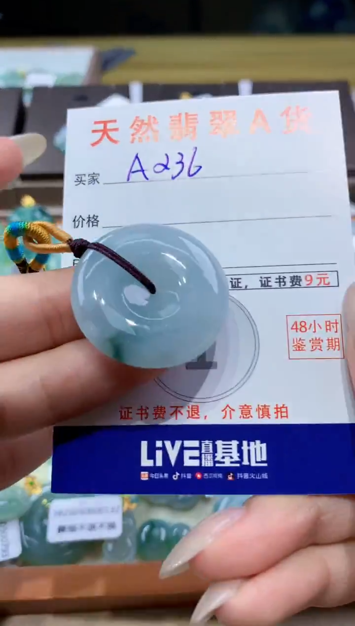 颈饰未镶嵌翡翠天然缅甸翡翠A货挂件 