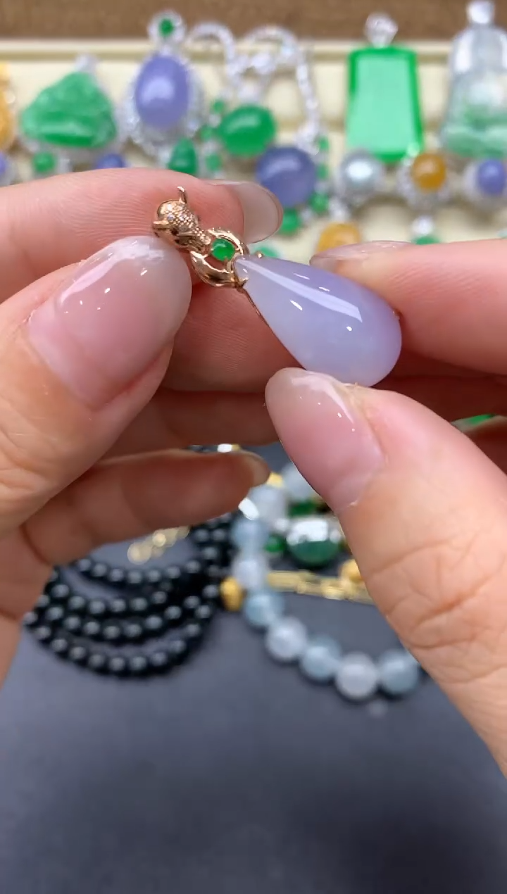 【闪购商品】翡翠颈饰18K金镶嵌138-中国好珍宝