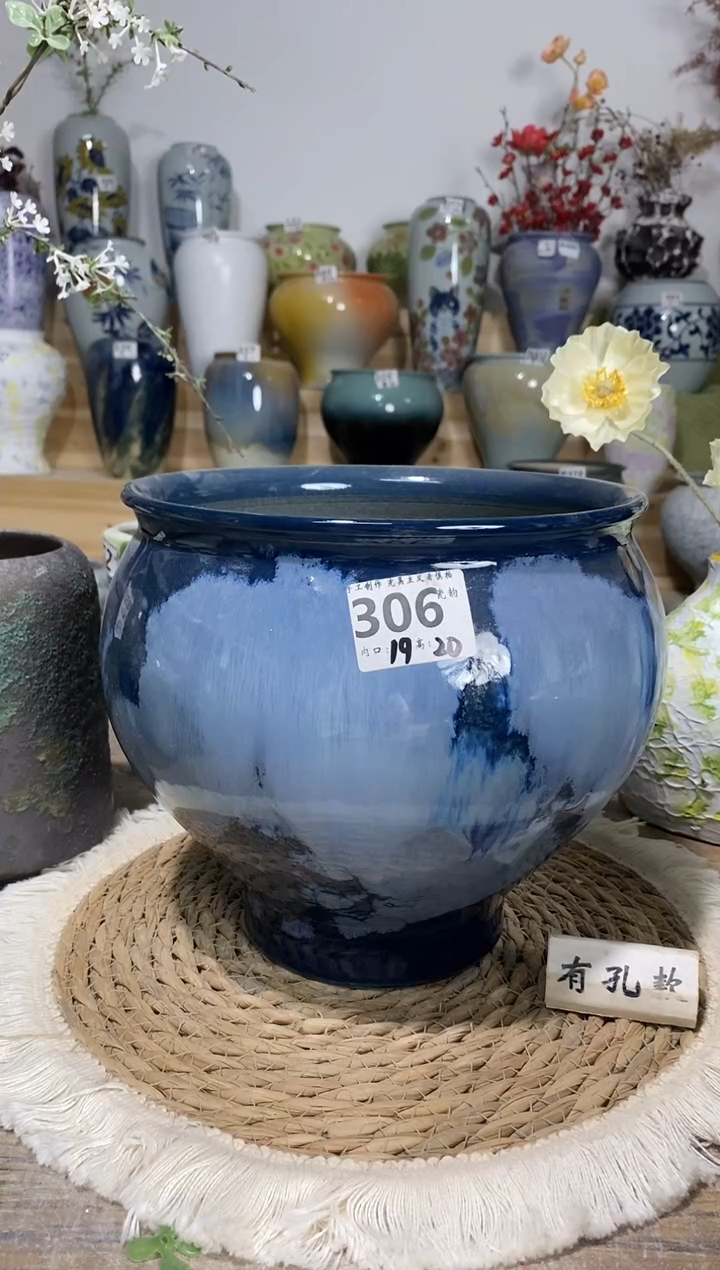 景德镇瓷韵陶瓷花盆   手工制品 完美主义者慎拍 306