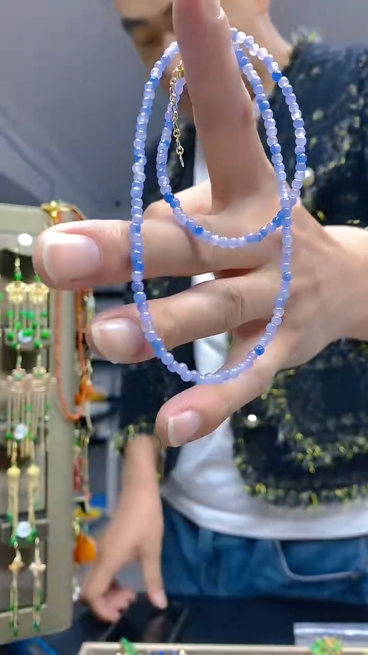 【闪购商品】翡翠耳饰合金0241翡翠锁骨链