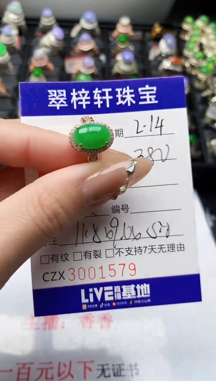【闪购商品】翡翠戒指银S925镶嵌/1579