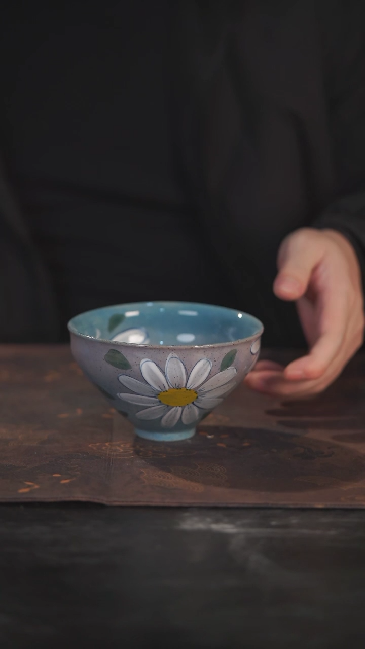 【闪购商品】杯如花手绘手作陶瓷@@294