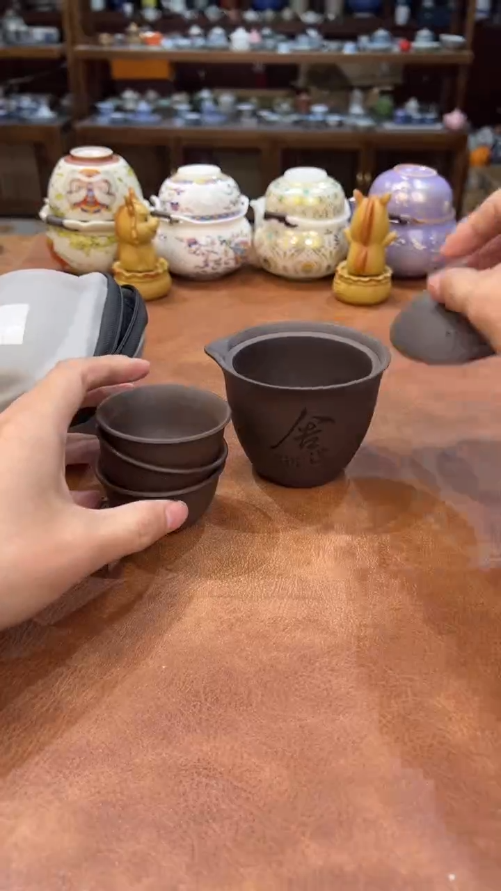 真的很便宜会开片的旅行茶具