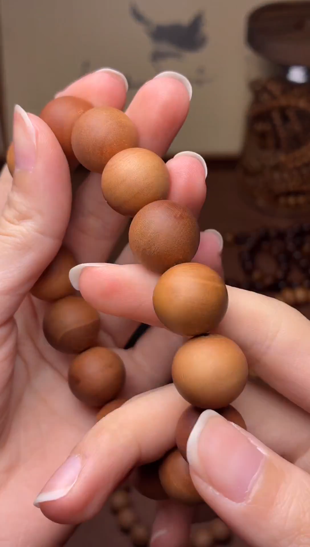 檀香木手串/手链1.5微瑕老山檀圆珠