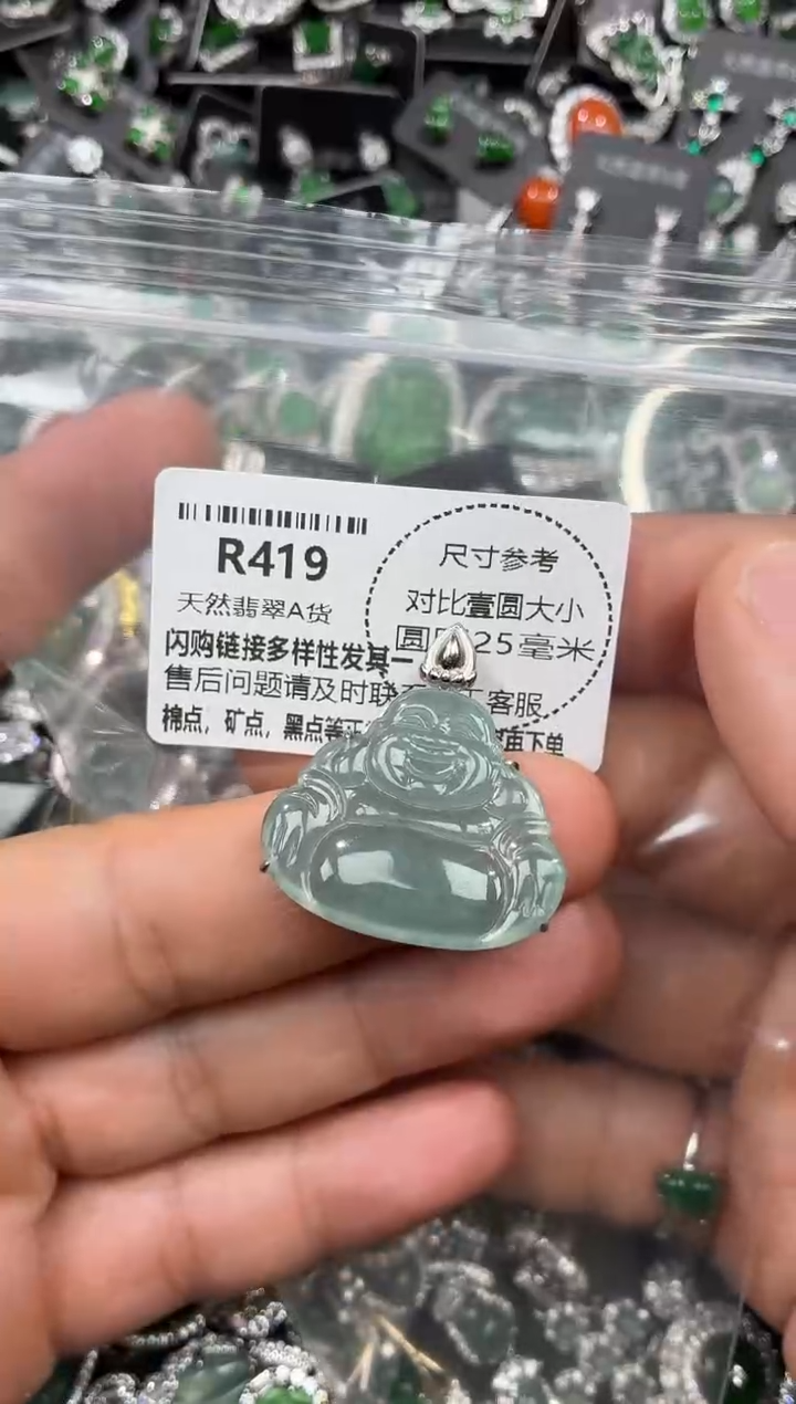 颈饰未镶嵌翡翠R419吊坠