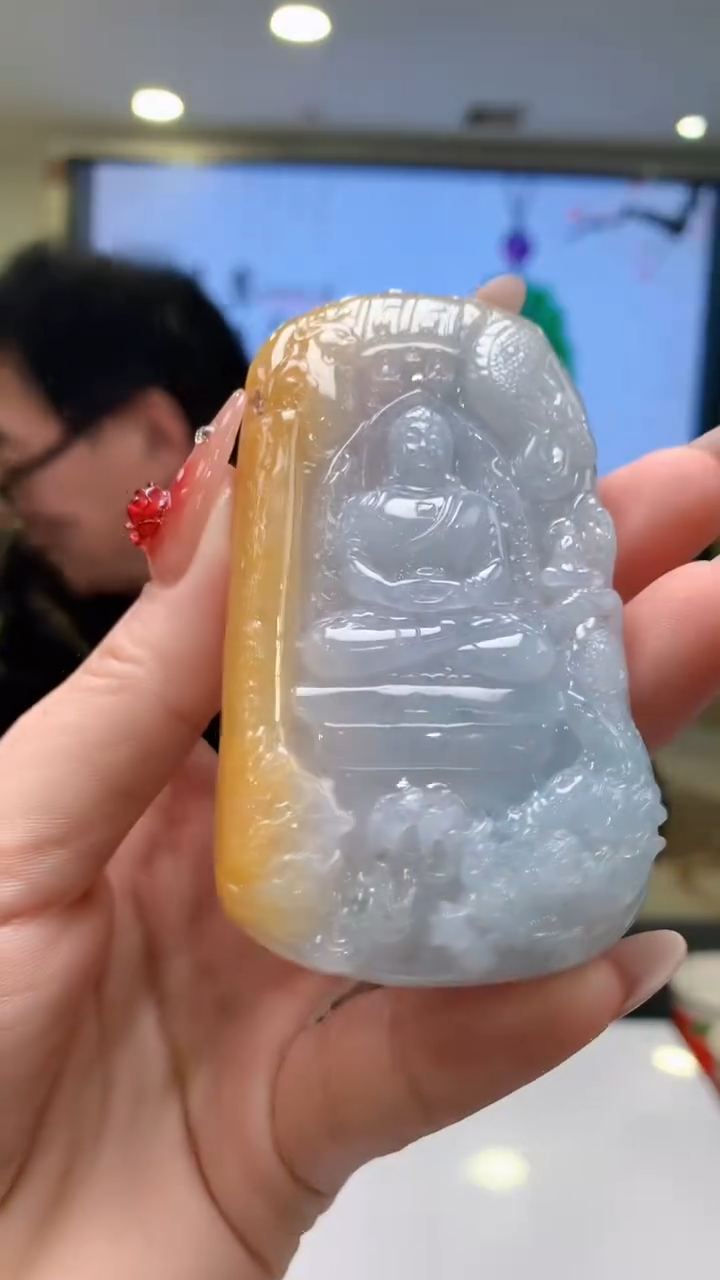 【闪购商品】定制翡翠未镶嵌1026ry-毛货挂件50