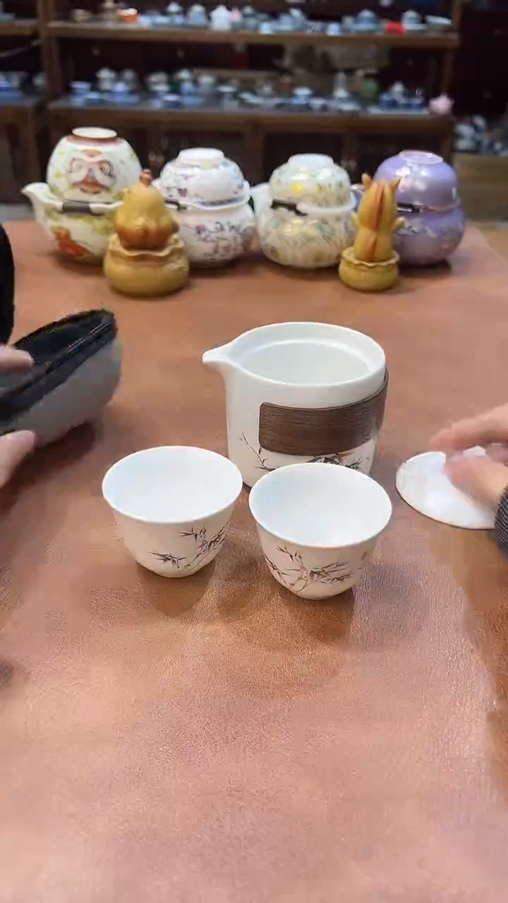 真的很便宜会开片的旅行茶具