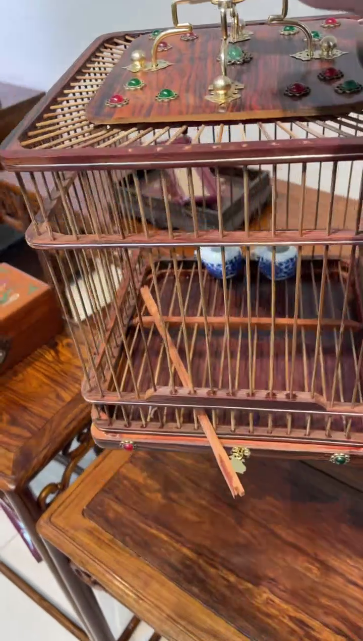 【闪购商品】木花梨木方鸟笼鸟笼