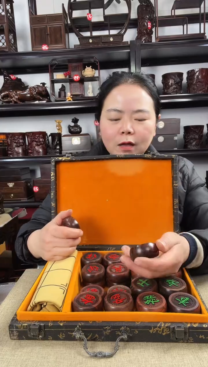 木4.8象棋老李红木工艺品