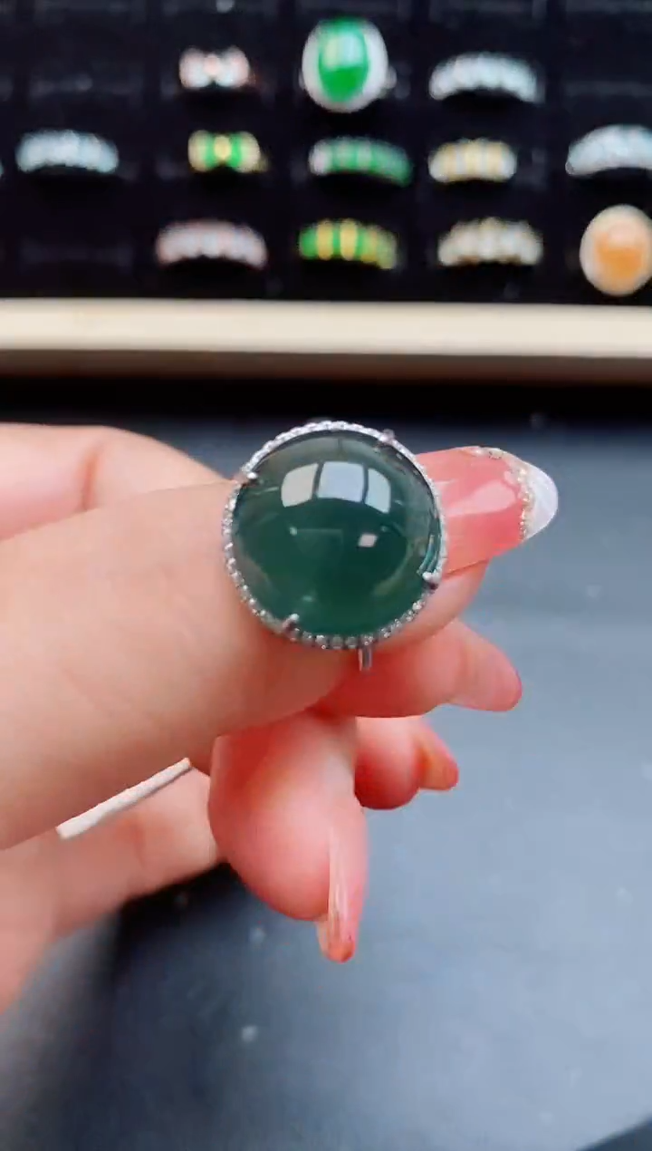 【闪购商品】翡翠戒指银S925镶嵌1212