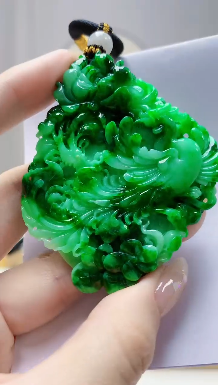 未镶嵌定制翡翠5060jw-毛货挂件143