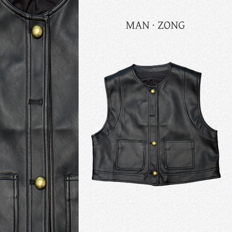 MANZONG·SIFU「春日上新」极简气质高定马甲外套9802