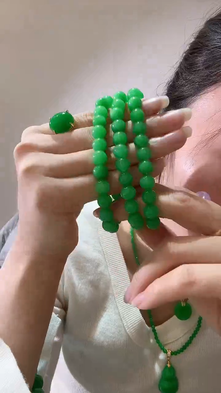 颈饰未镶嵌翡翠甜8串