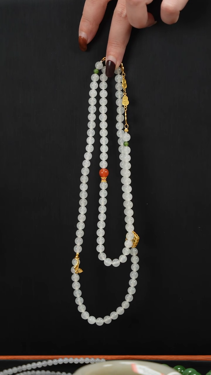 【闪购商品】和田玉项链未镶嵌白玉卡6长链