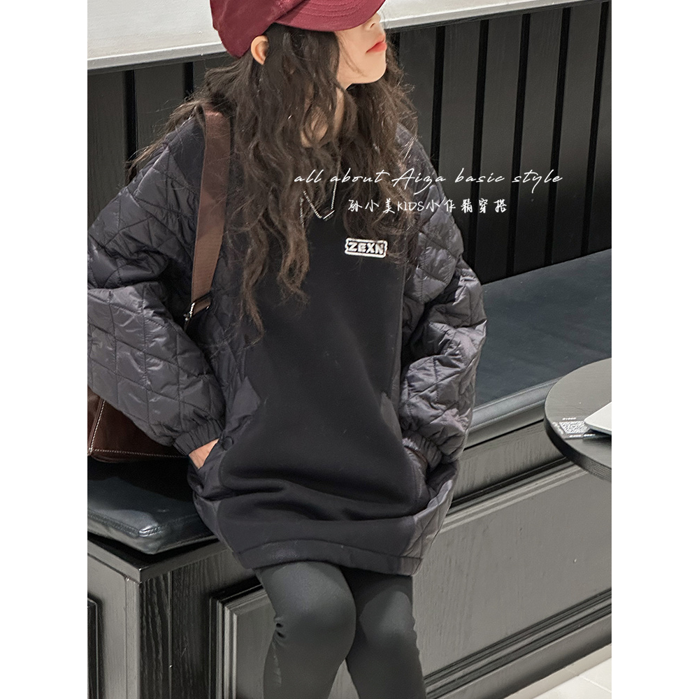 K24274孙小美女童卫衣儿童加绒加厚上衣冬装保暖冬装