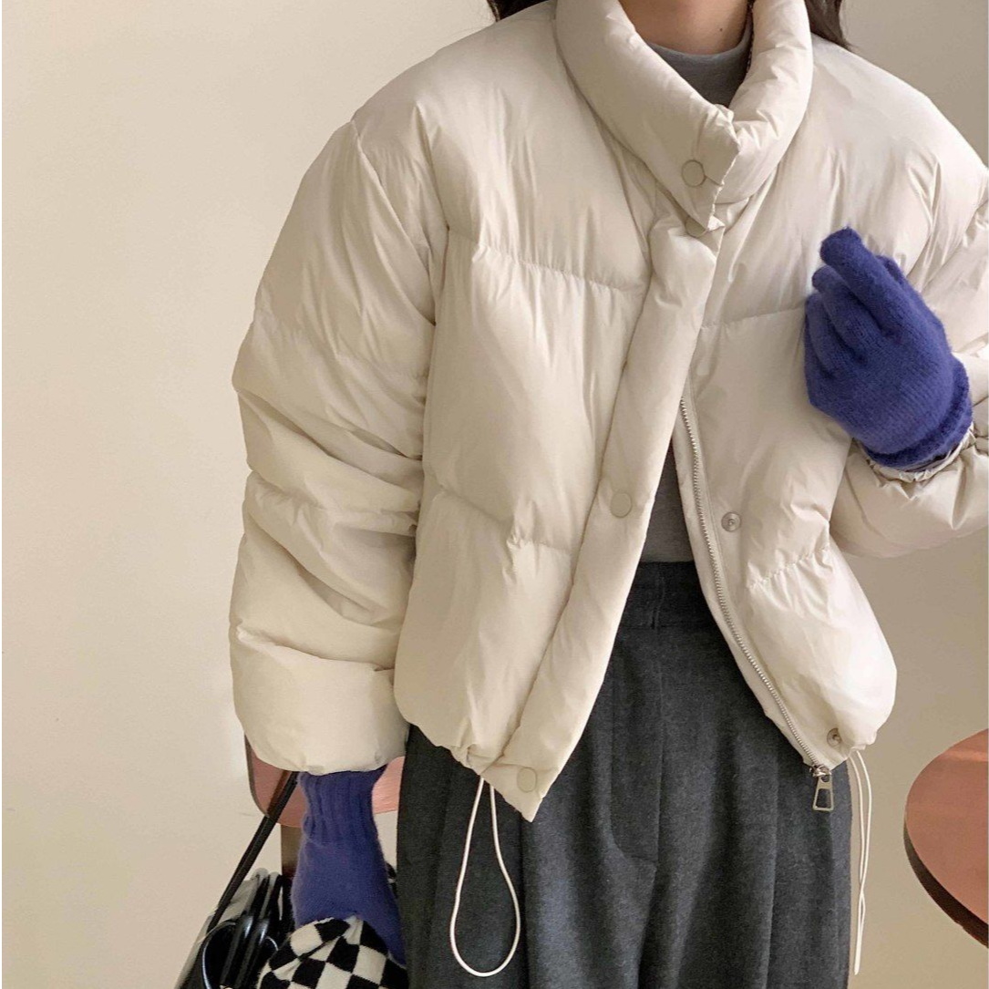 欧货棉服女韩国东大门原版冬季小个子短款立领保暖纯色宽松面包服