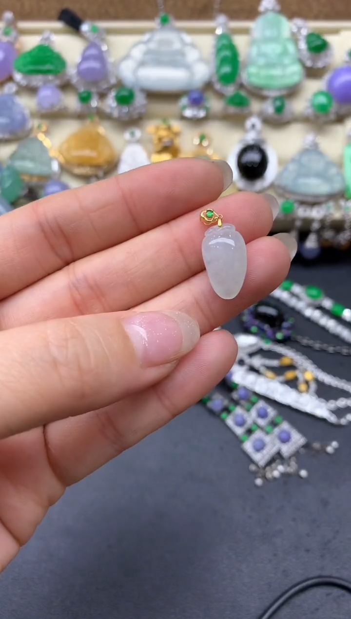 【闪购商品】翡翠颈饰18K金镶嵌175-中国好珍宝