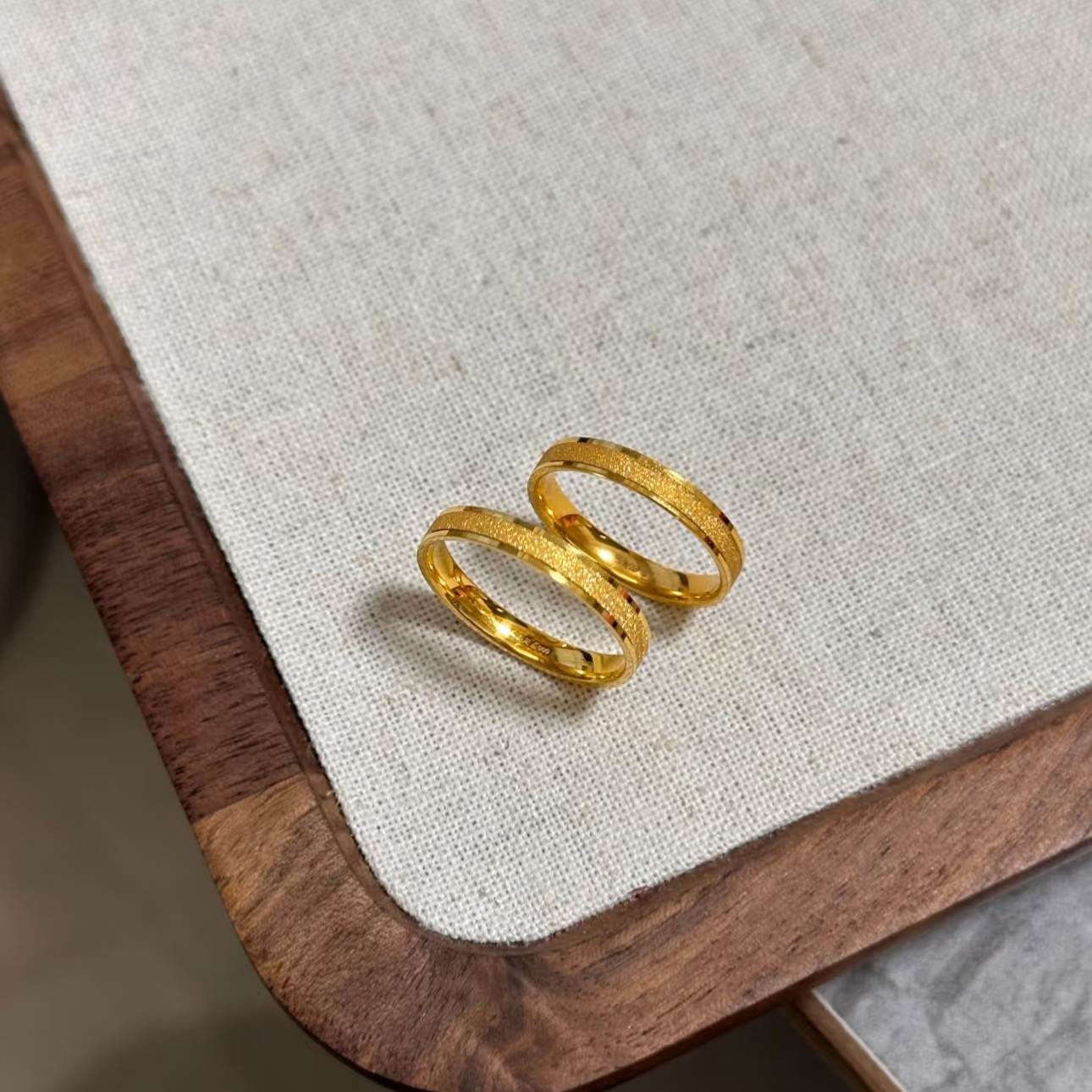 足金999三生三世戒指精致百搭
