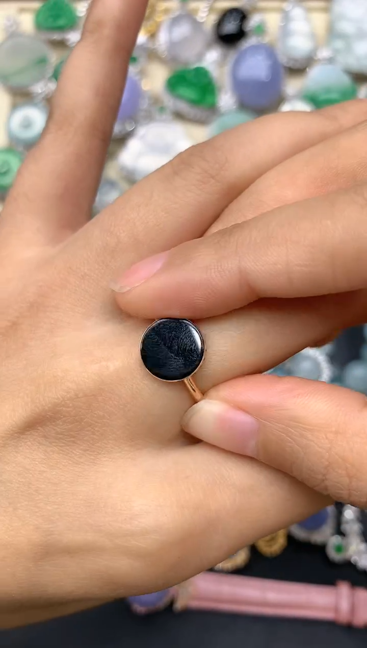 【闪购商品】翡翠戒指18K金镶嵌120-中国好珍宝