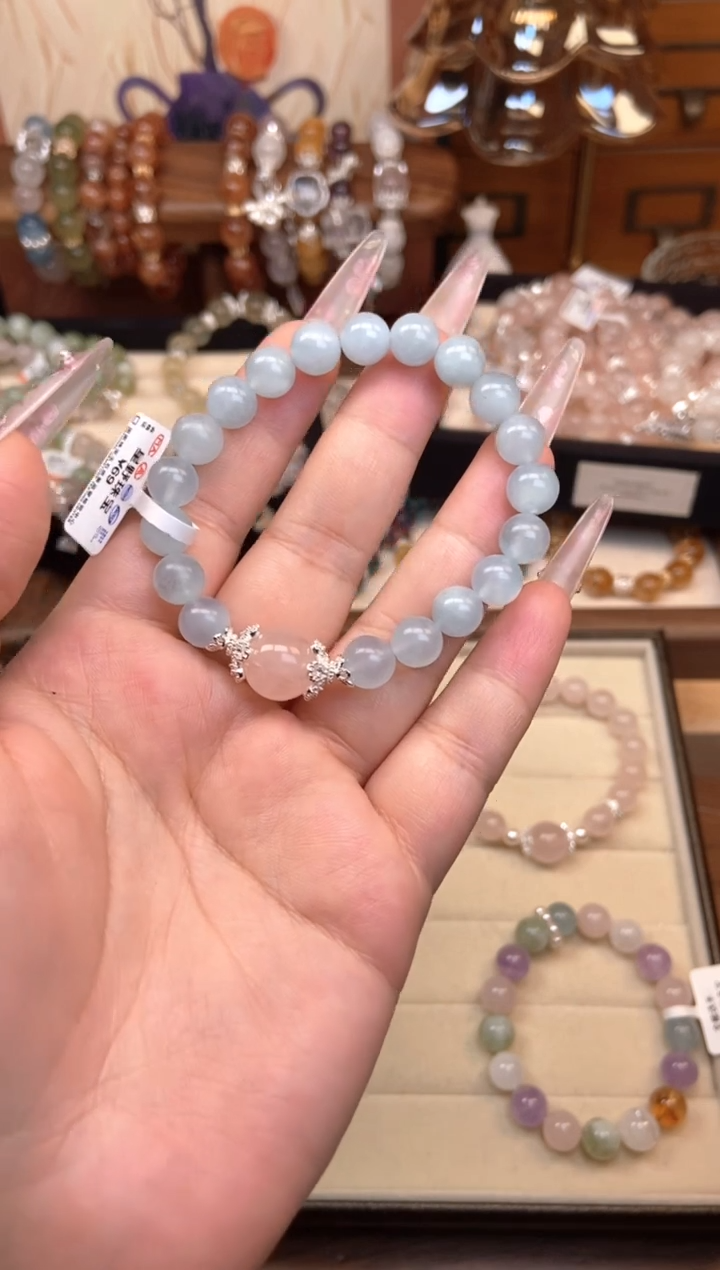 【闪购商品】水晶手链未镶嵌海蓝宝